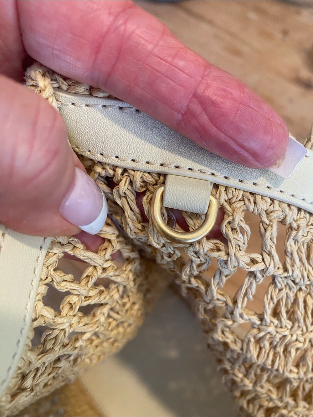 Tory Burch Cream Raffia Open-Weave Tote - Picture 10 of 17